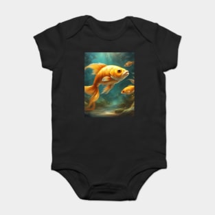 Fascinating Fish Characters Baby Bodysuit